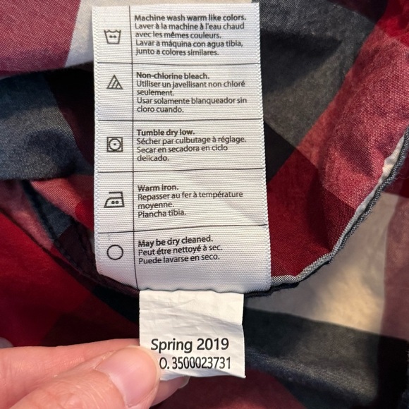 Carhartt Mens Size 2XL XXL Relaxed Fit Red Plaid Short Sleeve Button Up Shirt - Picture 6 of 8